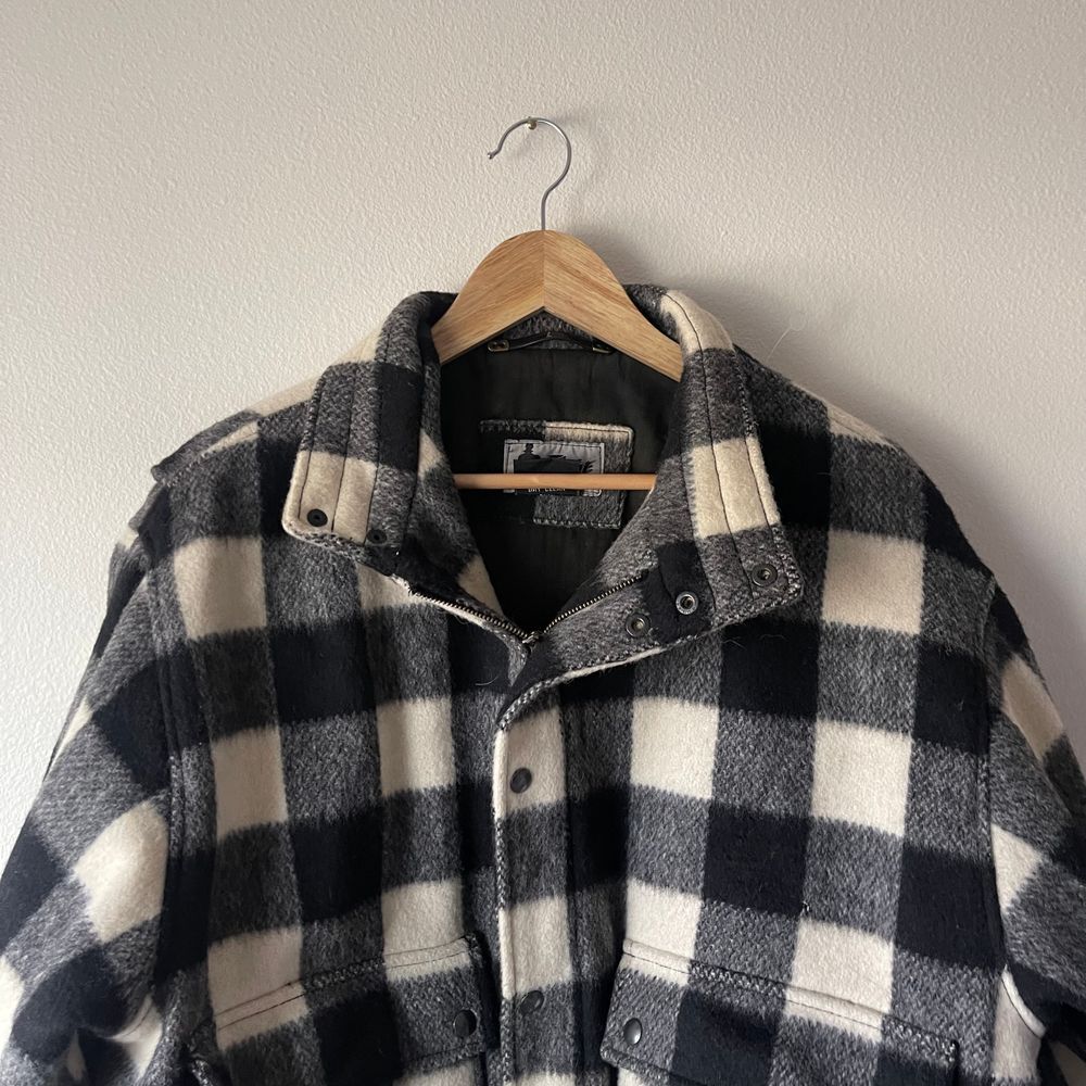 Vintage Rage Buffalo Check Wool Bomber Jacket - Picture 4 of 11